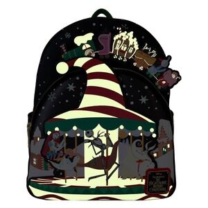 Loungefly Disney Nightmare Before Christmas Journey To Christmas Town Backpack‎